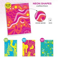 Tетрадка A4, офсет, 52л. - ред - Neon shapes