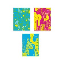 Tетрадка A5, офсет, 52л. - ред - Neon shapes