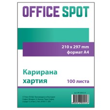 Карирана хартия Office spot, опаковка 100 Карирана хартия Office spot, опаковка 100