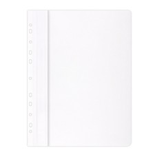 Папка Office Products с прозрачно лице европерф, бяла