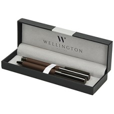 Комплект Wellington Stamford, Химикалка и ролер, кафяв Комплект Wellington Stamford, Химикалка и ролер, кафяв