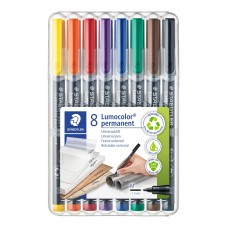 Комплект маркери Staedtler Lumocolor 317 OHP M, 8 цвята Комплект маркери Staedtler Lumocolor 317 OHP M, 8 цвята