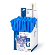 Химикалка Staedtler Stick 430 М,опаковка 50 броя,синя Химикалка Staedtler Stick 430 М,опаковка 50 броя,синя