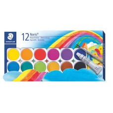 Акварелни боички Staedtler Noris 888, 12 цвята в кутия Акварелни боички Staedtler Noris 888, 12 цвята в кутия