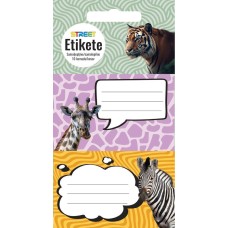 Етикети за тетрадка Street Animals Wild, опаковка 10 бр.