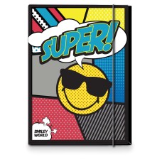 Папка с ластик Smiley A4, 1 cm