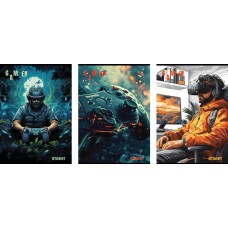 Тетрадка с телчета А5, 60 листа, широки редове, БГ, Gaming Тетрадка с телчета А5, 60 листа, широки редове, БГ, Gaming
