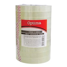 Лепяща лента Optima 15mm x 66m, прозрачна