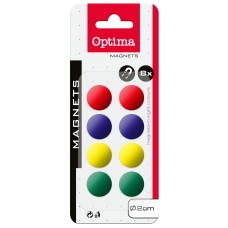 Магнити за бяла дъска Optima, 20mm, опаковка 8