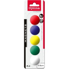 Магнити за бяла дъска Optima, 30mm, опаковка 5