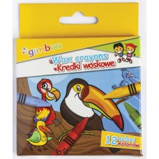 Восъчни пастели Gimboo, 12 цвята