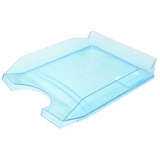 Хоризонтална поставка Office Products, прозрачно синя Хоризонтална поставка Office Products, прозрачно синя