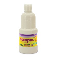 Темперна боя Octopus, 500 мл в бутилка, бяла