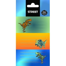 Етикети за тетрадка Street Dino, опаковка 9 броя