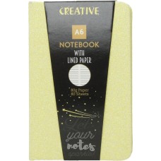 Бележник Creative Glitter, A6, 80л, асорти Бележник Creative Glitter, A6, 80л, асорти
