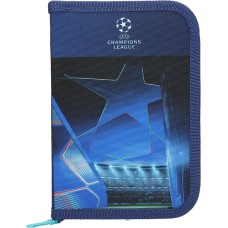 Несесер UEFA 1 цип, 2 прегради, празен, 21x4x14cm, син