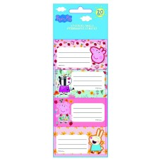 Етикети за тетрадка Peppa Pig, оп.20 Етикети за тетрадка Peppa Pig, оп.20