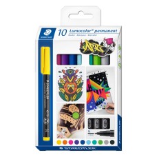 Комплект маркери Staedtler Lumocolor 317 OHP M, 10 цвята Комплект маркери Staedtler Lumocolor 317 OHP M, 10 цвята