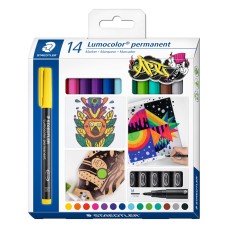 Комплект маркери Staedtler Lumocolor 317 OHP M, 14 цвята Комплект маркери Staedtler Lumocolor 317 OHP M, 14 цвята