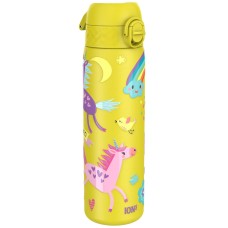 Бутилка за вода Ion8 Print, метална, 600ml, ЕДНОРОЗИ ЖЪЛТИ Бутилка за вода Ion8 Print, метална, 600ml, ЕДНОРОЗИ ЖЪЛТИ