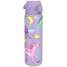 Бутилка за вода Ion8 Print, метална, 600ml, ЕДНОРОЗИ ЛИЛАВА Бутилка за вода Ion8 Print, метална, 600ml, ЕДНОРОЗИ ЛИЛАВА