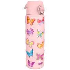 Бутилка за вода Ion8 Print, метална, 600ml, ПЕПЕРУДИ Бутилка за вода Ion8 Print, метална, 600ml, ПЕПЕРУДИ