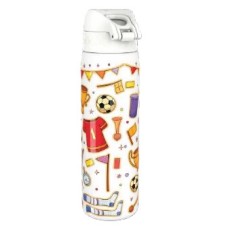 Бутилка за вода Ion8 Print, метална, 600ml, ФУТБОЛ