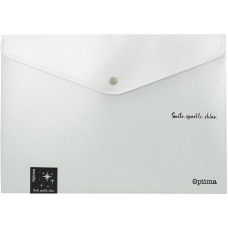 Папка с копче Optima, А4, блестящи цветове, асорти