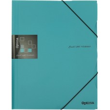 Папка с ластик Optima, А4, петрол