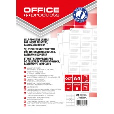 Етикети Office Products, 70х37mm, 100л. (2400бр) Етикети Office Products, 70х37mm, 100л. (2400бр)