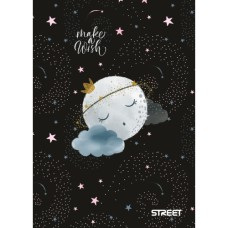 Тетрадка Street Gold Effect, А5, бели листа, 54л, BLACK/GOLD